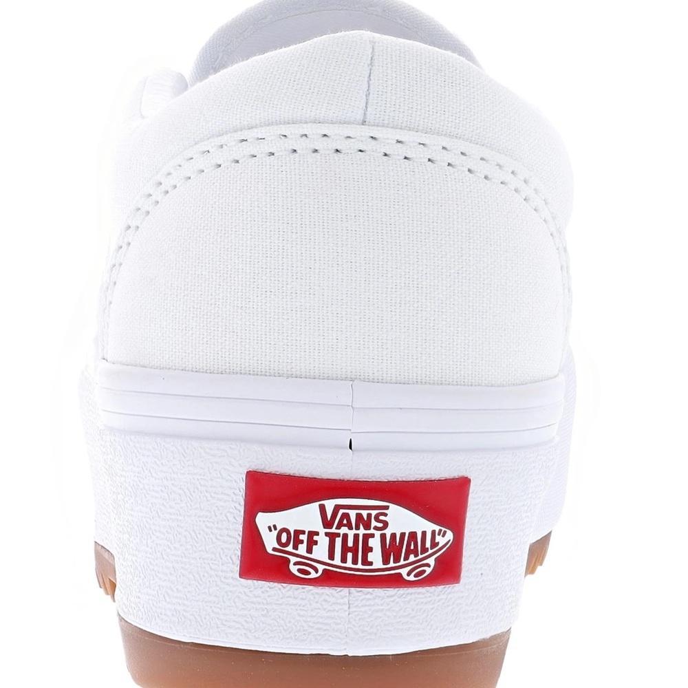 Vans® WHITE Asher Platform Women's Slip-On Shoes Sneakers Sz 8.5 - Picture 4 of 15